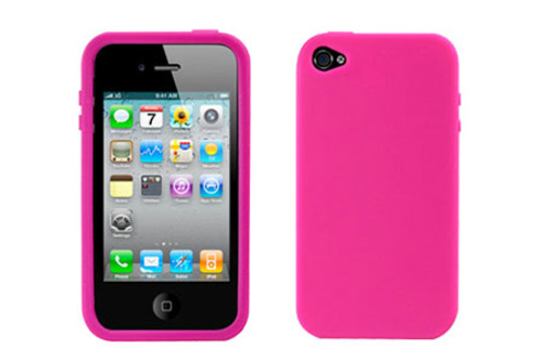 브라이튼넷 아이폰 4용 실리콘 케이스 (핑크, 보호필름 포함)